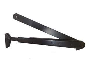 Braccio con fermo nero per dc300 dcl193 - nero RAL9005 (DCL1939005) - angolo di arresto regolabile fino a 150°, dispositivo di fermo inseribile o disinseribile a seconda della necessità, non util...