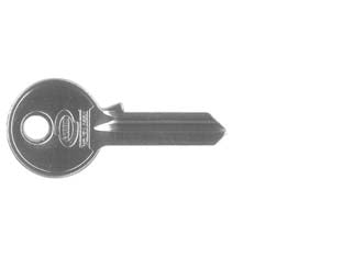 Chiave grezza per lucchetti pk75058010000v2 - in ottone nichelato, profilo paracentrico, 5 perni, per lucchetti ottone mm.40, lucchetti ottone rettangolari mm.50 e lucchet...