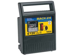 Caricabatteria portatili mach 214 6-12v 15-60ah - alimentazione 230V, potenza 50W, tensione di carica 6-12V, corrente di carica efficace 4A, capacità batteria 15/60Ah min/max,...