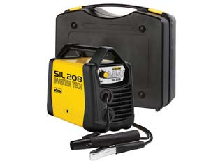 Saldatrice ad elettrodo sil 208 - alimentazione 1Ph-230V, campo di regolazione 10-80A, tensione a vuoto 85V, potenza assorbita 2,2kw max, fusibile 16A, generat...