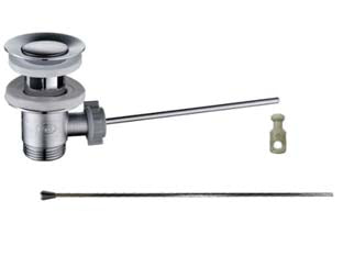 Piletta scarico automatico per lavabo - 1' - piletta scarico automatico per lavabo in ottone cromato completa di astine e crociera e saltarello