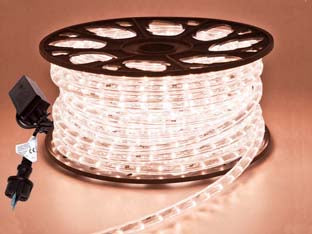 Tubo luminoso 1200 led 3vie bianco caldo usi int.est.c/gioco luci mt50 - mt.50 - tensione 220-250v-50Hz, con spina SCHUKO, grado di isolamento IP44