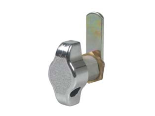 Chiusura lucchettabile per armadietti art.153 - con finitura cromata, adatta a piccole aperture e ante, da avvitare su superfici metalliche e in legno