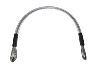 Cavo sicurezza anticaduta per cancelli a battente art.540 - mm.600 - cavo con occhielli, in acciaio zincato, portata max kg.920