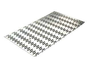 Ricambio per raschiatore a denti di lupo per intonaco - cm.25,3x15,5 - piastra ricambio per raschiatore a denti di lupo per intonaco ns codice 140522- completa di viti