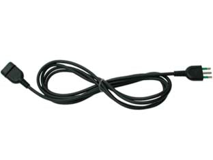 Prolunga elettrica lineare 3x0,75 nera - mt.3 - spina + presa 10A con cavo da 3 x mmq.0,75, spine con spinotti a pettine in ottone nichelato annegati e protetti, prese con...