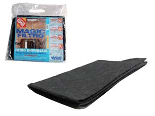 Filtro per cappe ai carboni attivi magic - cm.47x57 - nero - filtro universale per cappe aspiranti ai carboni attivi, altissima efficienza di assorbimento e filtrazione cattivi odori, ra...