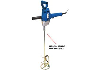 Miscelatore elettrico ev 21 1100w - miscelatore versatile ed ergonomico grazie alla tripla impugnatura, idoneo per miscelare intonaci, malte, stucchi, colle e re...