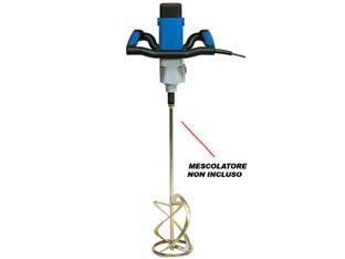 Miscelatore elettrico ev 23 1300w - miscelatore con doppia velocità meccanica e regolazione elettrica, idoneo per miscelare intonaci, malte, colle, resine, pittu...