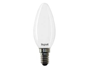 Lampada led oliva tuttovetro e14 - 5w - 6500°K fredda - 600 lm - 32x102h - 220-240V lampada led 360°, durata media 15.000 ore, testata per 15.000 accenzioni, accensione istantanea, con bulbo completam...