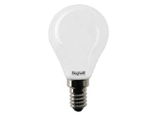Lampada led sfera tuttovetro e14 - 5w - 4000°K naturale - 600 lm - 45x80h - 220-240V lampada led 360°, durata media 15.000 ore, testata per 15.000 accenzioni, accensione istantanea, con bulbo completam...