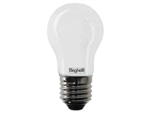 Lampada led sfera tuttovetro e27 - 6w - 3000°K calda - 600 lm - 45x73h - 220-240V lampada led 360°, durata media 15.000 ore, testata per 15.000 accenzioni, accensione istantanea, con bulbo completam...