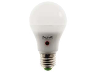 Lampada led goccia saving sensor con sensore crepuscolare e27 - 12w - 4000°K naturale - 1300 lm - 65x124h - 220-240V lampada led 270°, durata media 15.000 ore, testata per 35.000 accensioni, accensione istantenea, con sensore crepusc...
