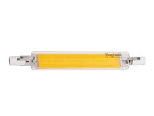 Led lineari r7s zafiro mm.118 - 8w - 3000°K calda - 1000 lm - 13x118h - 220-240V lineari led 360° a filamento , durata media 15.000 ore, testata per 27.500 accensioni, accensione istantanea, corpo ...