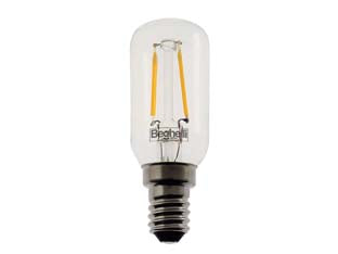 Lampada piccola pera filo led zafiroled t26 e14 - 1,5w - 3000°K calda - 140 lm - 250x550h - 220-240V piccola pera filo led 320°, durata media 15.000 ore, testata per 27.500 accensioni, accensione istantanea, corpo com...
