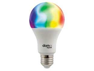 Lampada smart wi-fi led goccia dom-e rgb+w dynamic e27 - 14w - 2700 a 6500°K - 1400 lm - 65x134h - 220-240V lampada smart wi-fi led 200°, durata media 15.000 ore, testa per 30.000 accensioni, accensione istantanea, colori RG...