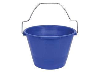 Secchio muratore antinfortunistico blu - ø cm.36 - lt.12 - secchio antifortunistico in PE LD con manico zincato sagomato