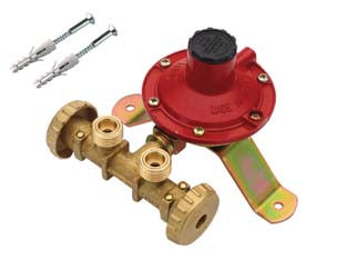 Minicentralina per due bombole modello m serie mc2200 - completa di staffa e tasselli, modello M, reg.montato LPZ4 viti