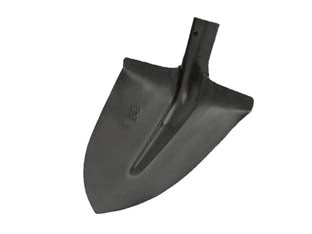 Badile in acciaio rinforzato con spalla - n°00 - cm.28,5x30 peso Kg.1,05 - senza manico