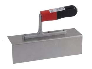 Frattone sagomato per angoli esterni a spigolo vivo art.828 - cm.25x7x7 - con manico in legno, spessore lama mm.1,5