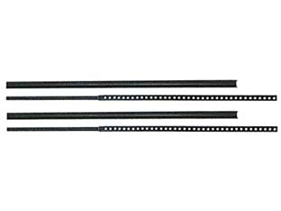 Aste per maniglione antipanico serie ministar - cm.220 (N0444400000) - verticali con contriaste, verniciate, colore nero