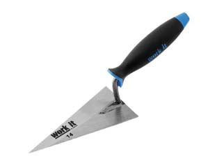 Cazzuolino work-it punta acuta manico in gomma - mm.140 - 40728 - in acciaio verniciato di prima qualità con manico in comma