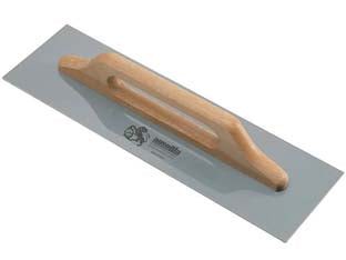 Frattone per stucco in acciaio con manico in legno - cm.48x14 - 42080 - lama in acciaio di prima qualità, con manico in legno e ampia impugnatura per agevolare la presa anche con due mani, fissaggi...