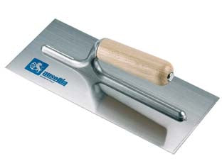 Frattone per stucco in acciaio con manico in legno - cm.28x12 - 42003 - lama in acciaio al carbonio di prima qualità, con manico in legno e forcella in lega di alluminio