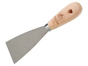 Spatole professionali fusion manico in legno per stucco - mm.30 - 53983 - linea professionale, lama in acciaio al carbonio di prima qualità, manico in legno di faggio