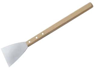 Raschietto manico lungo in legno - mm.480x100 - 55311 - lama in acciaio al carbonio di prima qualità, manico in legno