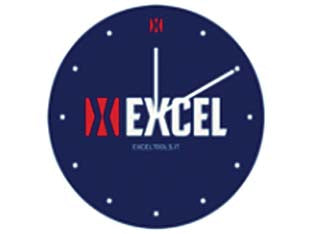 Orologio muro excel - ø cm.30 - MDF truciolare, decoro stampato, gancio per appendere, pile non incluse