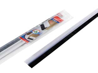 Parafreddo adesivo rigido per porte con spazzolino - cm.100 colore trasparente - autoadesivo in PVC con spazzolino