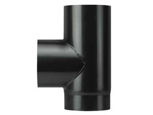 Raccordo a t f/f porcell. per stufe legna nero opaco pesante mm.1,2 - ø cm.15 - Nessuna Descrizione per questo prodotto