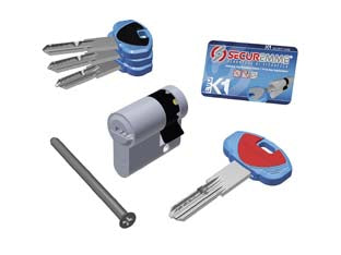 Mezzo cilindro europeo evok1 codolo 0ck2 serie 3100 - mm.30x10 KA (3101MCS30101X1XX30) - cilindro a profilo europeo, finitura cromo satinata e ottone, 6 perni attivi , sistema anti-bump, controperno anti-picking, -...