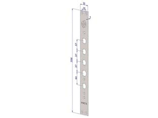 Frontale p/serrature porte blindate in acciaio inox int.37 fr2530 - (FR2530XAI37) - in acciaio inox, adatto per serrature per porte blindate art.253, 263, 268, 273, mm.35x356x3