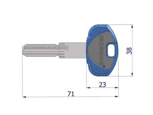 Chiave grezza per cilindro evok1 - (0K11XNISBOZ) - Nessuna Descrizione per questo prodotto