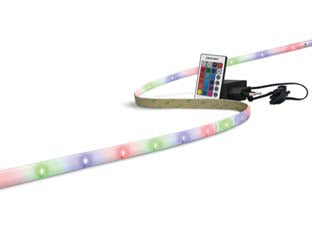 Striscia led accento dimmerabile ip65 - 14.4w - RGB - 120° - mm.3000x8x2,9 - 100-240V striscia led flessibile, dimmerabile, durata media 50.000 ore, resa cromatica (CRI) 80, bobina mt.3 in blister, corr...