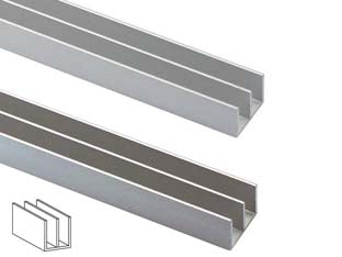 Profilo a doppia u in alluminio - mm.20x11 mt.2 argento - Nessuna Descrizione per questo prodotto
