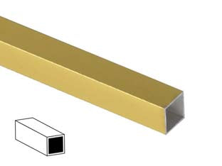 Profilo tubo quadro mt.1 alluminio oro - mm.10x10 - Nessuna Descrizione per questo prodotto