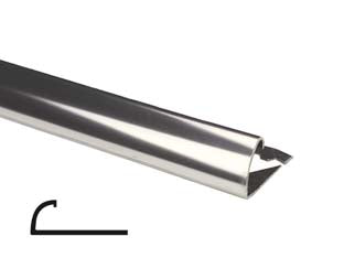 Profilo rondinox mt.2,5 acciaio inox lucido - mm.8 - acciaio inox AISI 304
