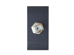 Connettore tv/sat onda - ø mm.9,5 (7758.F) - connettore TV/SAT tipo F di giunzione, delicatamente satinato colore nero, monta su tutte le placche serie QuBe, Club, Classi...