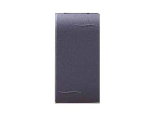 Interruttore deviatore unipolare onda - deviatore 16AX 250V (7701.6) - 1 modulo singolo, delicatamente satinato colore nero, monta su tutte le placche serie QuBe, Club, Classic, Domus, Millennium ...