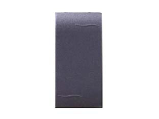 Interruttore unipolare onda - 16AX 250V (7700.1) - 1 modulo singolo, delicatamente satinato colore nero, monta su tutte le placche serie QuBe, Club, Classic, Domus, Millennium ...