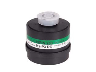 Filtro combinato dirin 230 a2 b2 e2 k2 p3 r d per maschera selecta - 230 A2 B2 E2 K2 P3 R D - filtro polivalente combinato con attacco filettato EN 148/1, conforme alla Norma EN 14387, il filtro è riutilizzabile e testa...