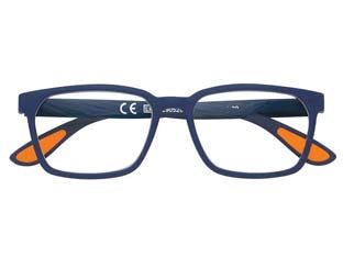 Occhiale lettura montatura policarbonato soft touch blu/arancione pr80 - diottrie +3,0 - 31Z-PR80-300 - montatura policarbonato, soft touch