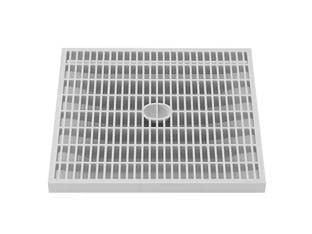 Chiusino grigliato per pozzetto - cm.40x40 - in PP copolimero grigio chiaro