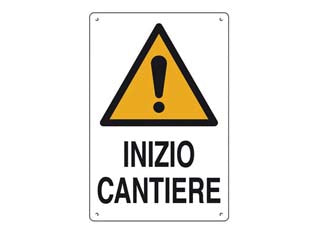 Cartello inizio cantiere - cm.40x60h. in plastica - Nessuna Descrizione per questo prodotto