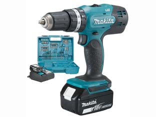 Trapano avvitatore percuss. 2 vel. 2 batt. 18v 3ah (dhp453rfx4) - 18v di potenza, trapano avvitatore con percussione , impugnatura ergonomica Soft, grip, 2 velocità meccaniche, freno elettr...