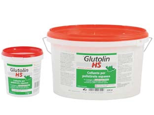 Collante per polistirolo estruso glutolin hs - kg.1 - adesivo per polistirolo estruso a base di resine sintetiche in dispersione acquosa ad alto residuo secco, incollaggio su fond...