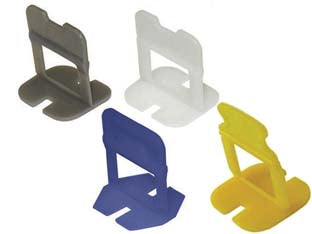 Distanziatore autolivellante tirante per piastrelle - mm.1,5x39x21h. - tirante blu - in PE HD, da utilizzare con cuneo ns codice 446648